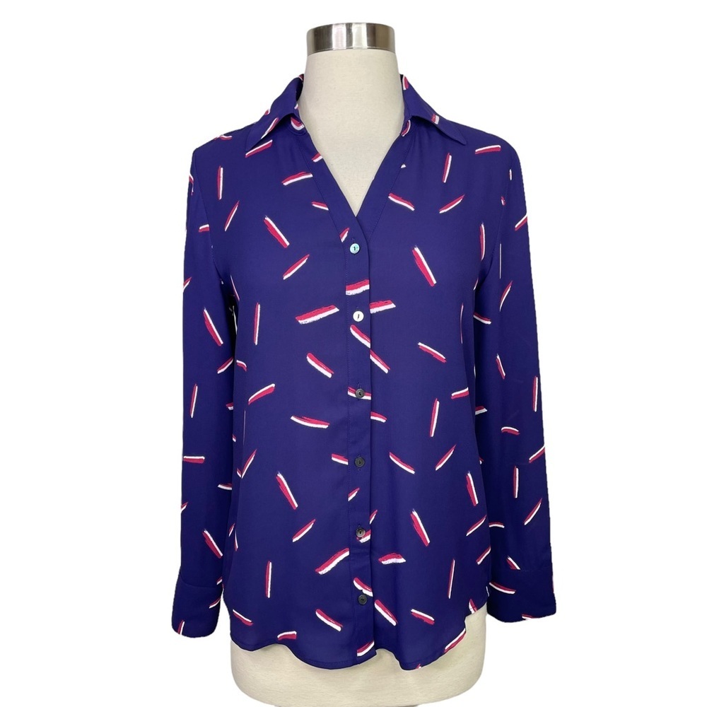 Stitch Fix l 41 Hawthorn Printed Long Sleeve Button Down Top, XS